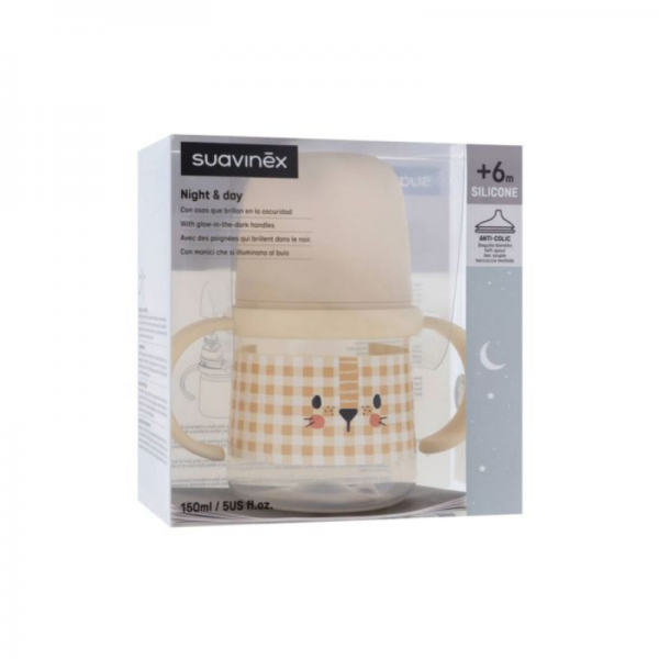 Biberón Day&Night Con Asas +6M suavinex en h5farmacia