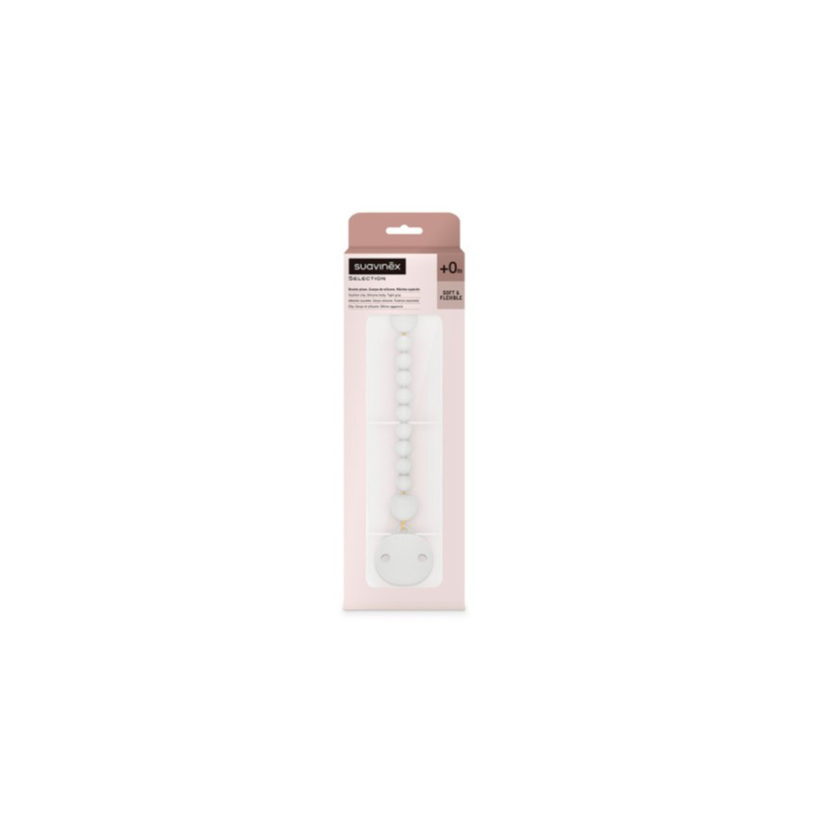 Sujeta Chupete Silicona Bolitas suavinex en h5farmacia