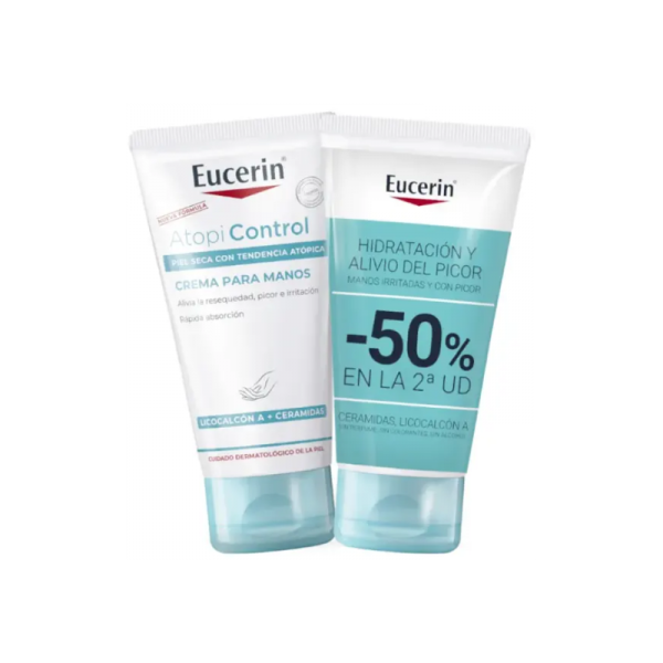 Pack AtopiControl Crema Manos 2ªUD 50% eucerin