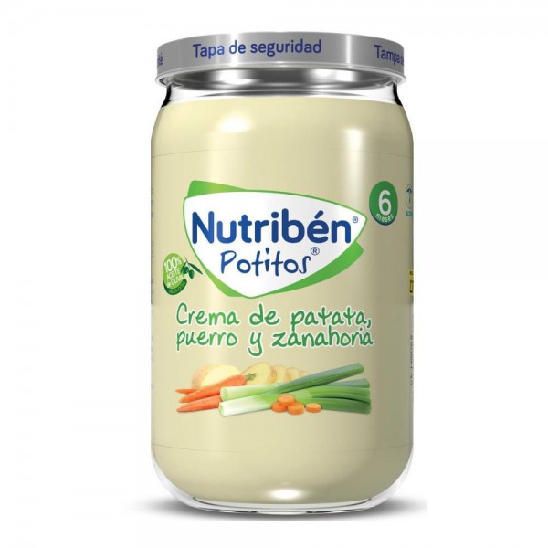 nutriben crema de patata puerro y zanahoria potito 235 g