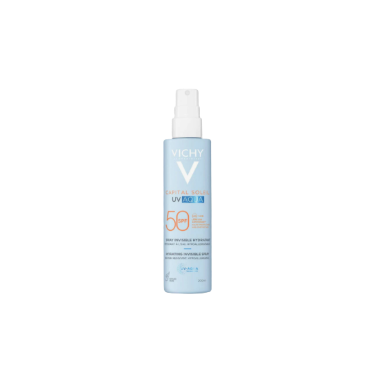 Capital Soleil UV AQUA Spray Hidratante Invisible SPF50 200ml Vichy en H5farmacia.