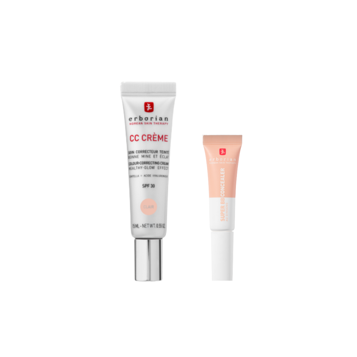 KIT CC Crème clair 15ml, Super BB Concealer 5ml Erborian en H5farmacia.