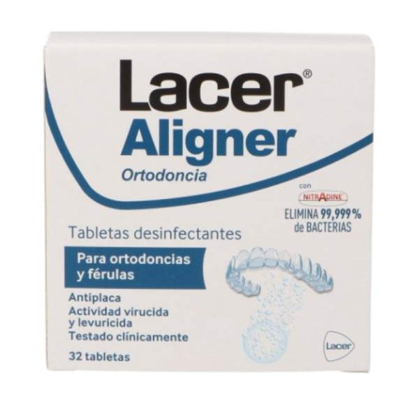 Tabletas Aligner Limpiadoras 32 Uds Lacer en H5farmacia.