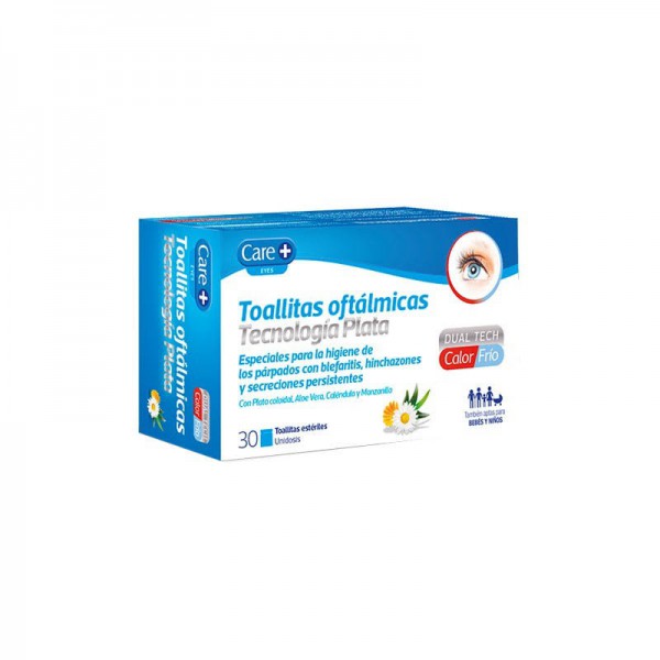 care toallitas oftalmicas plata 30uds